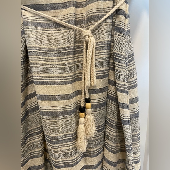 Boho stripped dress with beaded rope tie around waste - Picture 5 of 5